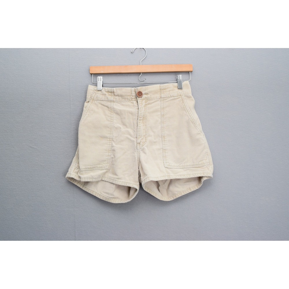 Silver Point Corduroy Shorts Size 34 X 3" Patch Pocket Y2K Tan High Rise